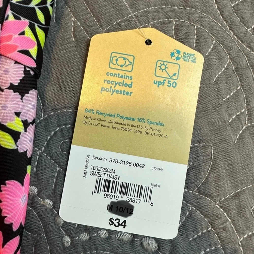Thereabouts Girls Sweet Daisy One Piece Swimsuit NWT Size XL 16